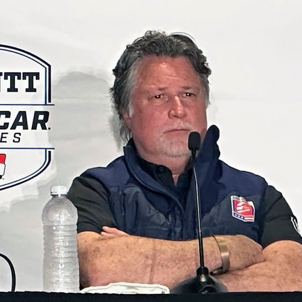 FILE - Michael Andretti attends a news conference for the IndyCar Grand Prix of Long Beach auto race, Saturday, April 15, 2023, in Long Beach, Calif. (AP Photo/Jenna Fryer, File)