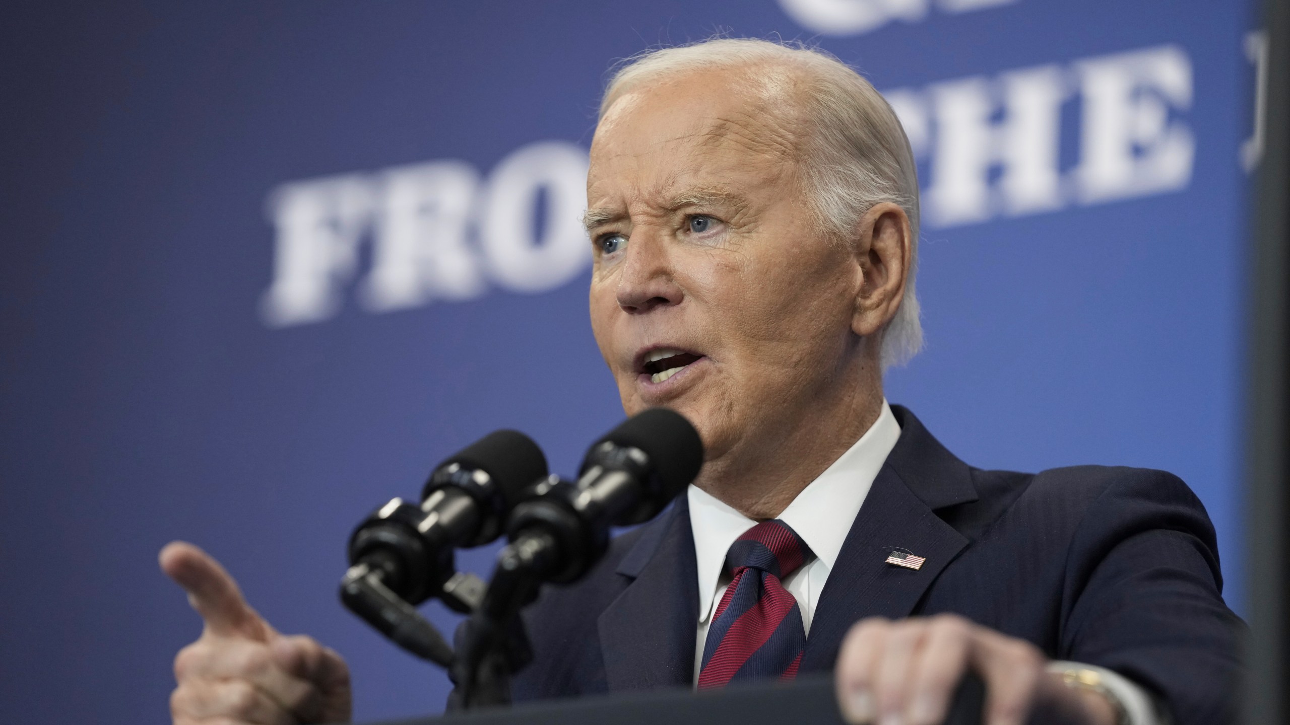 President Joe Biden speaks about his administrations economic playbook and the future of the American economy at the Brookings Institution in Washington, Tuesday, Dec. 10, 2024. (AP Photo/Susan Walsh)