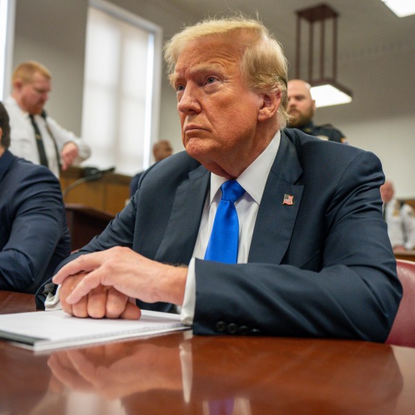 FILE - Former President Donald Trump appears at Manhattan criminal court during jury deliberations in his criminal hush money trial in New York, May 30, 2024. (Steven Hirsch/New York Post via AP, Pool, File)