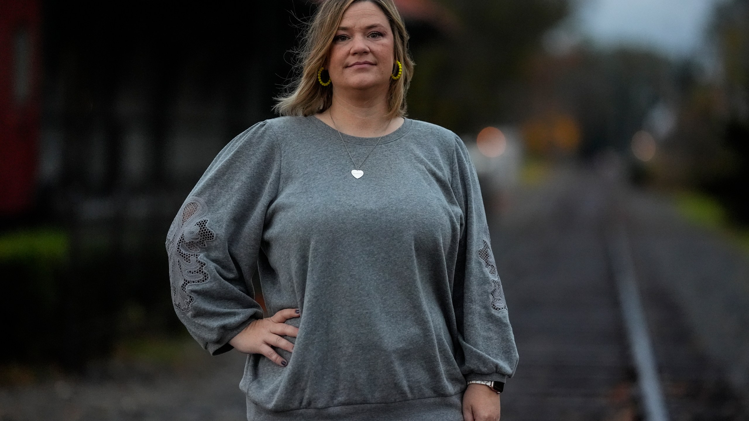 Lisa Webb poses for a photo, Tuesday, Nov. 26, 2024, in Woodstock, Ga. (AP Photo/Mike Stewart)