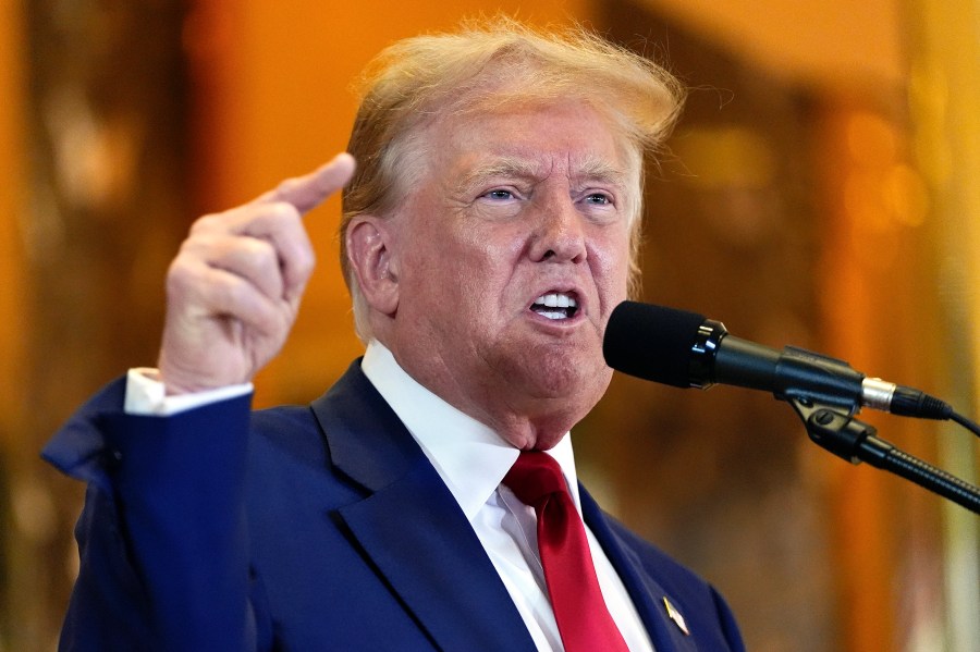 FILE - Former President Donald Trump speaks during a news conference at Trump Tower, May 31, 2024, in New York. Trump’s lawyers are alleging that his hush money conviction was tainted by juror misconduct, opening a new front in their fight to overturn the verdict and throw out the historic case. (AP Photo/Julia Nikhinson, File)