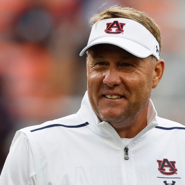 FILE - Auburn head coach Hugh Freeze is shown before an NCAA college football game Saturday, Sept. 16, 2023, in Auburn, Ala. (AP Photo/Butch Dill, File)