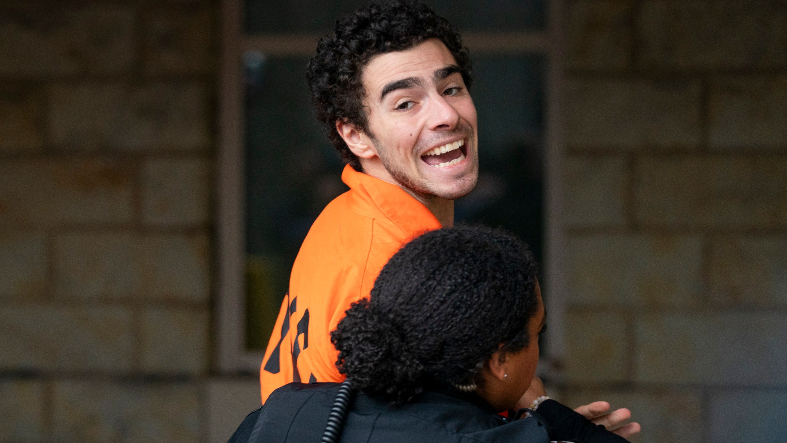 Suspect Luigi Mangione is taken into the Blair County Courthouse on Tuesday, Dec. 10, 2024, in Hollidaysburg, Pa. (Benjamin B. Braun/Pittsburgh Post-Gazette via AP)