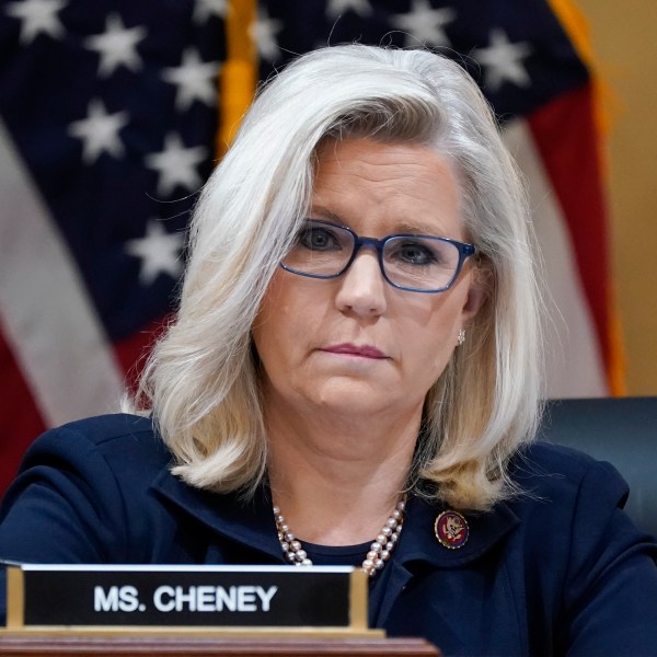 FILE - Vice Chair Liz Cheney, R-Wyo., listens as the House select committee investigating the Jan. 6 attack on the U.S. Capitol holds a hearing at the Capitol in Washington, June 28, 2022. (AP Photo/J. Scott Applewhite, File)