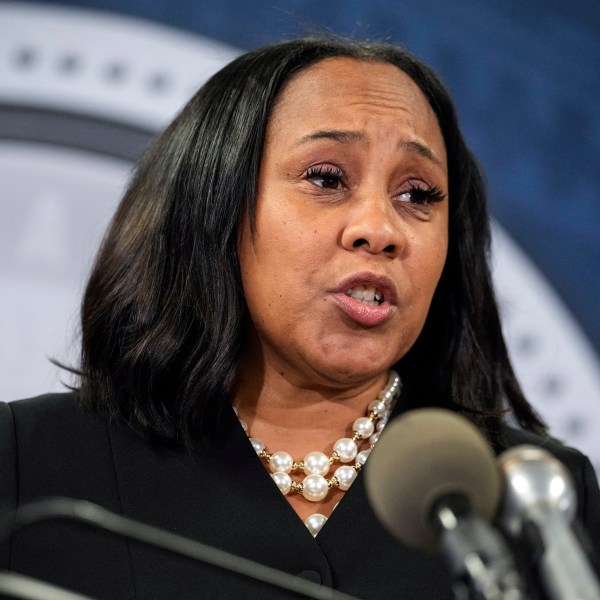 FILE - Fulton County District Attorney Fani Willis speaks during a news conference, Aug. 14, 2023, in Atlanta. (AP Photo/John Bazemore, File)