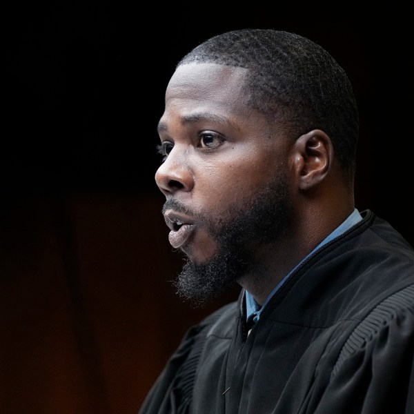 FILE - Judge Kwame Rowe presides over the sentencing hearing of Ethan Crumbley, Friday, Dec. 8, 2023, in Pontiac, Mich. (AP Photo/Carlos Osorio, Pool, File)