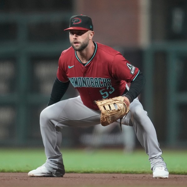 FILE - Arizona Diamondbacks first baseman Christian Walker during a baseball game against the San Francisco Giants in San Francisco, Wednesday, Sept. 4, 2024.(AP Photo/Jeff Chiu, File)