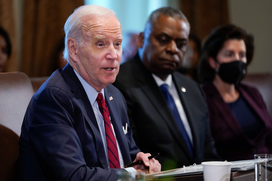 FILE - President Joe Biden speaks during a cabinet meeting at the White House, Jan. 5, 2023, in Washington. (AP Photo/Patrick Semansky, File)