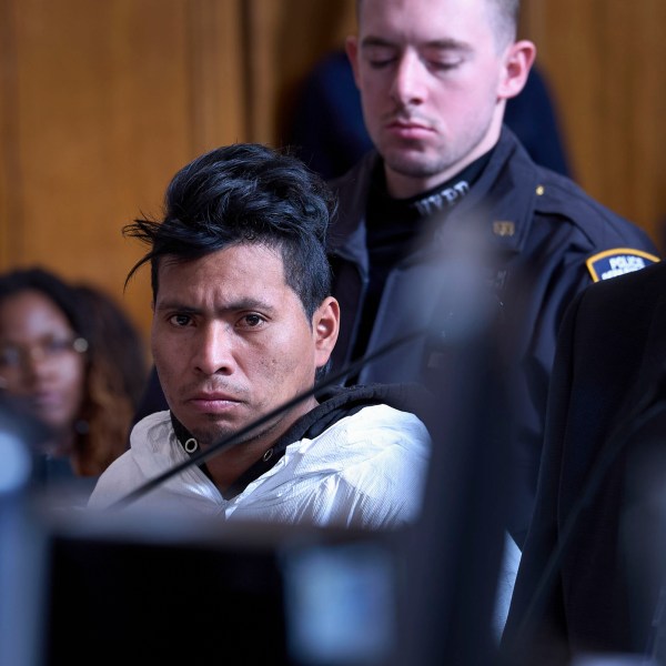 Sebastian Zapeta, accused of setting a woman on fire inside a New York City subway train, appears in court, Tuesday, Dec. 24, 2024, in New York. (AP Photo/Curtis Means via Pool)