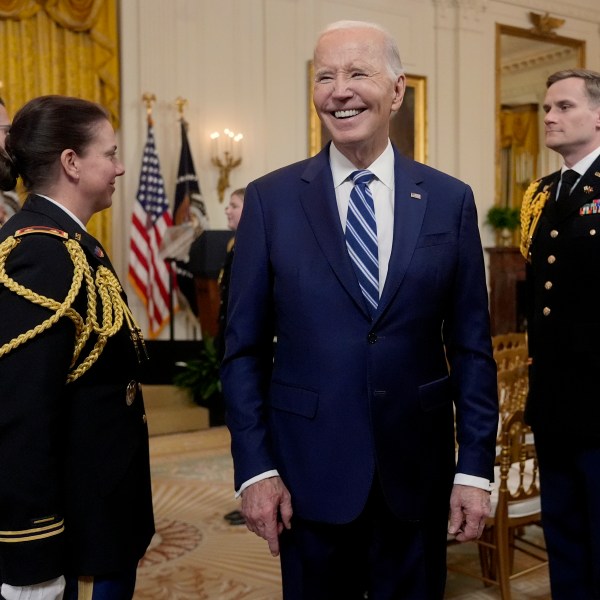 President Joe Biden departs the East Room of the White House after signing the Social Security Fairness Act, Sunday, Jan. 5, 2025, in Washington. (AP Photo/Manuel Balce Ceneta)