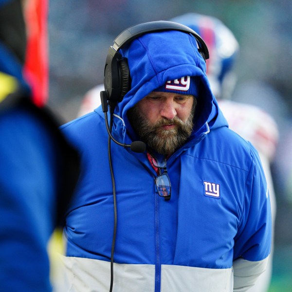 New York Giants head coach Brian Daboll walks the sidelines during the second half of an NFL football game against the Philadelphia Eagles on Sunday, Jan. 5, 2025, in Philadelphia. (AP Photo/Derik Hamilton)