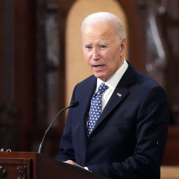 President Joe Biden speaks during an interfaith prayer service for the victims of the deadly New Years truck attack, at St. Louis Cathedral in New Orleans, Monday, Jan. 6, 2025. (AP Photo/Gerald Herbert)