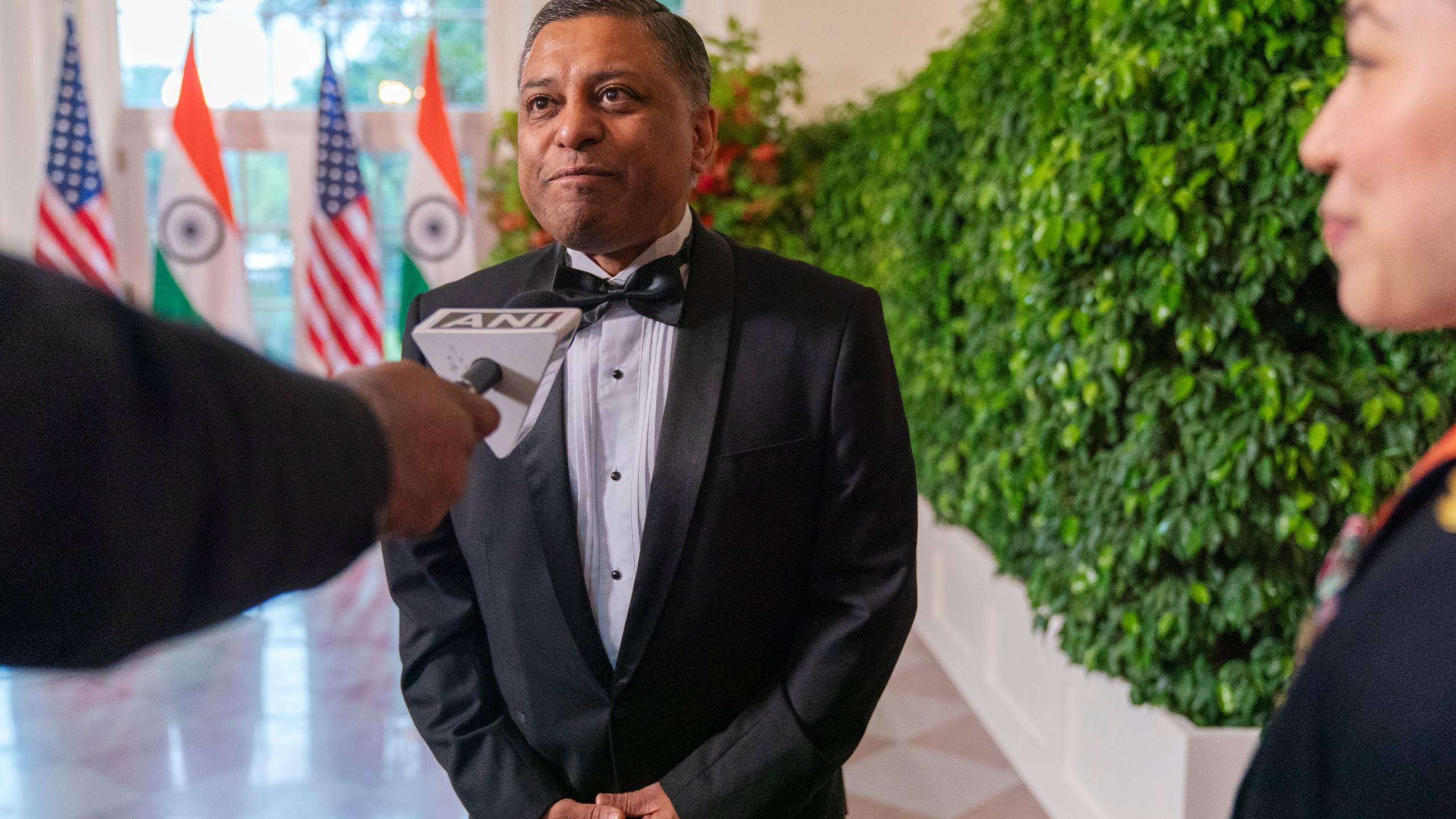 FILE - Dr. Rahul Gupta, the director of the White House Office of National Drug Control Policy, is asked a question as he arrives for the State Dinner with President Joe Biden and India's Prime Minister Narendra Modi at the White House, June 22, 2023, in Washington. (AP Photo/Jacquelyn Martin, File)