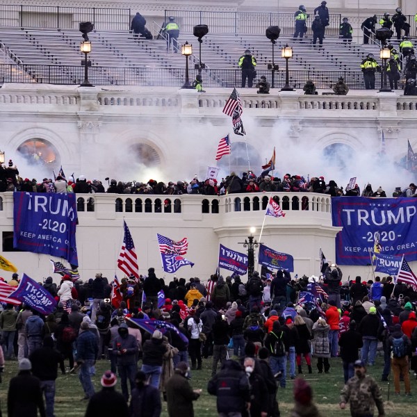 FILE - Violent rioters, loyal to President Donald Trump, storm the Capitol in Washington, Jan. 6, 2021. (AP Photo/John Minchillo, File)