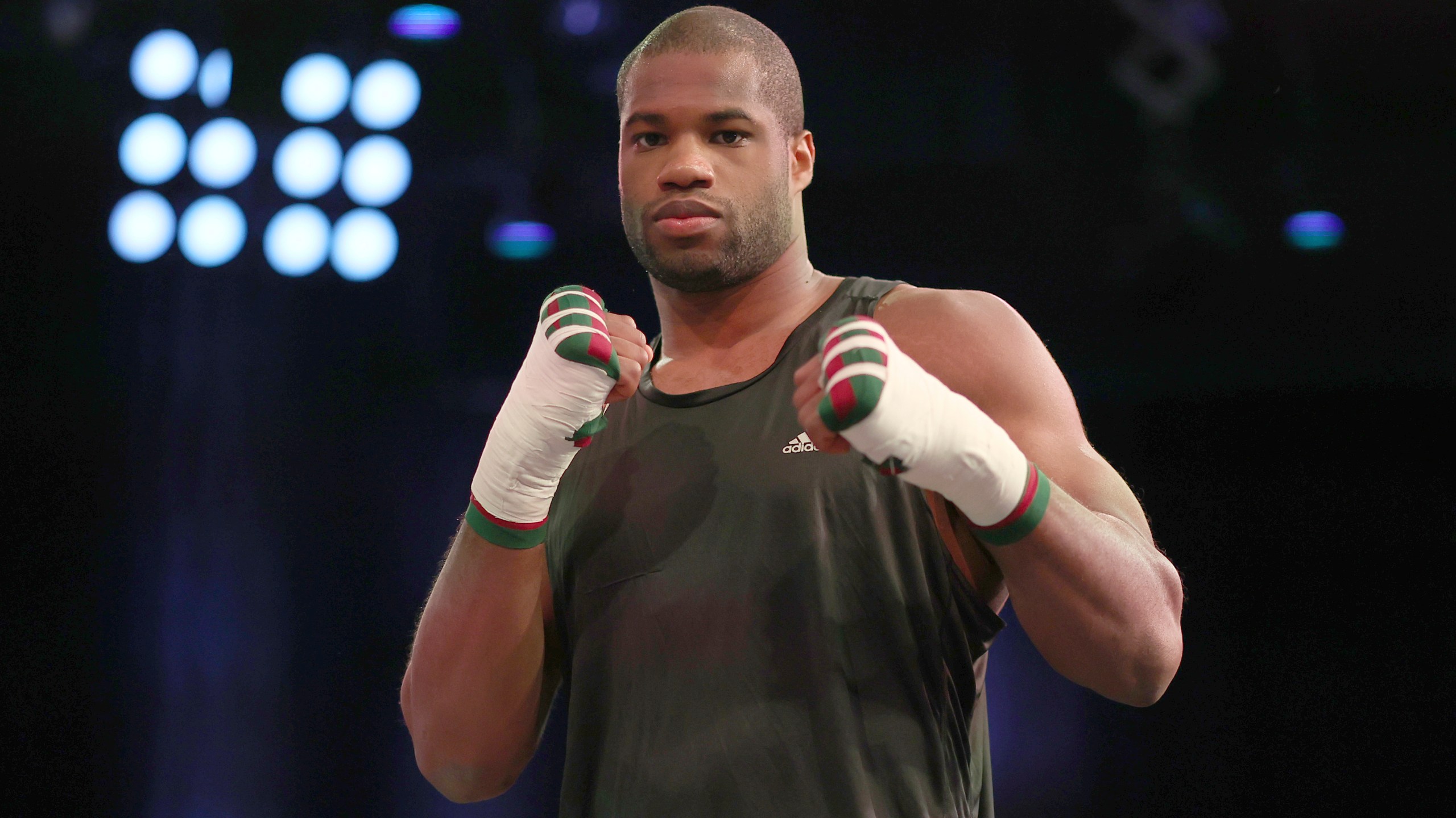 FILE - Britain's Daniel Dubois poses for the cameras after taking part in a boxing workout at the BT Sport studios, QEII Olympic Park in London, Nov. 29, 2022. (AP Photo/Ian Walton, File)