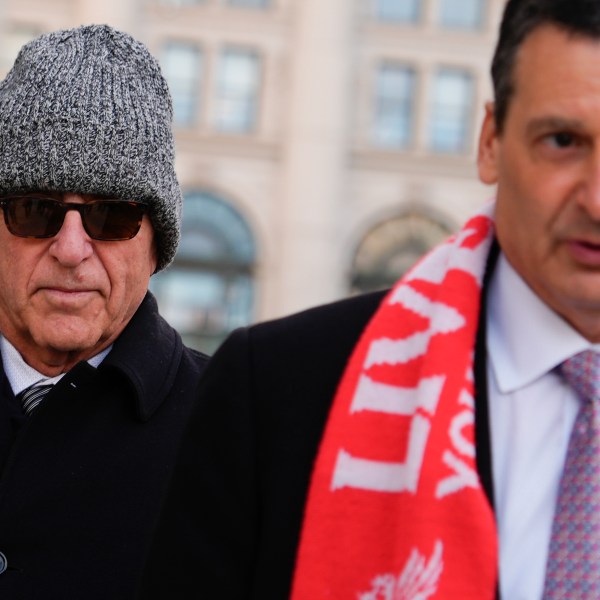 Erden Arkan, left, leaves federal court, Friday, Jan. 10, 2025, in New York, after pleading guilty to a charge alleging that he worked with a Turkish government official to funnel illegal campaign contributions to New York City Mayor Eric Adams. (AP Photo/Julia Demaree Nikhinson)