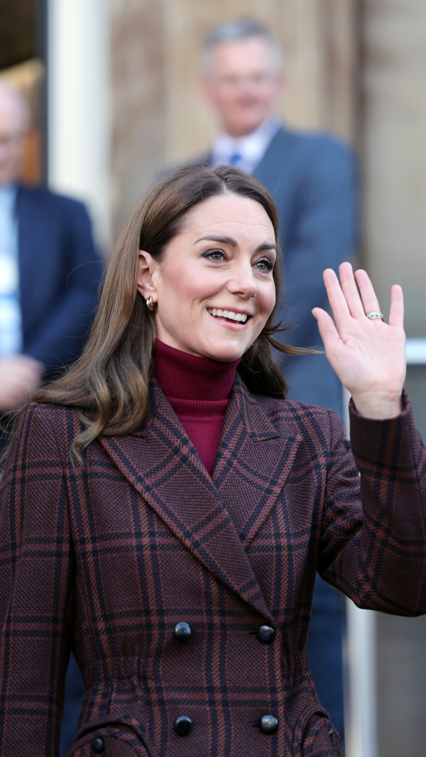 Britain's Princess Kate leaves after visiting to The Royal Marsden Hospital, where she received her cancer treatment, in London, Tuesday Jan. 14, 2025 in London, England. (Chris Jackson/Pool Photo via AP)