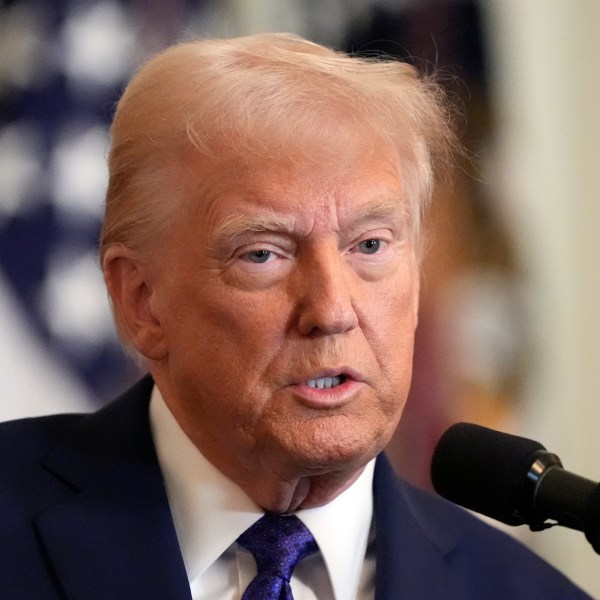 President Donald Trump speaks before signing the Laken Riley Act in the East Room of the White House, Wednesday, Jan. 29, 2025, in Washington. (AP Photo/Alex Brandon)