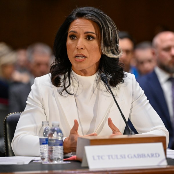 Tulsi Gabbard, President Donald Trump's choice to be the Director of National Intelligence, arrives to appear before the Senate Intelligence Committee for her confirmation hearing on Capitol Hill Thursday, Jan. 30, 2025, in Washington. (AP Photo/John McDonnell)