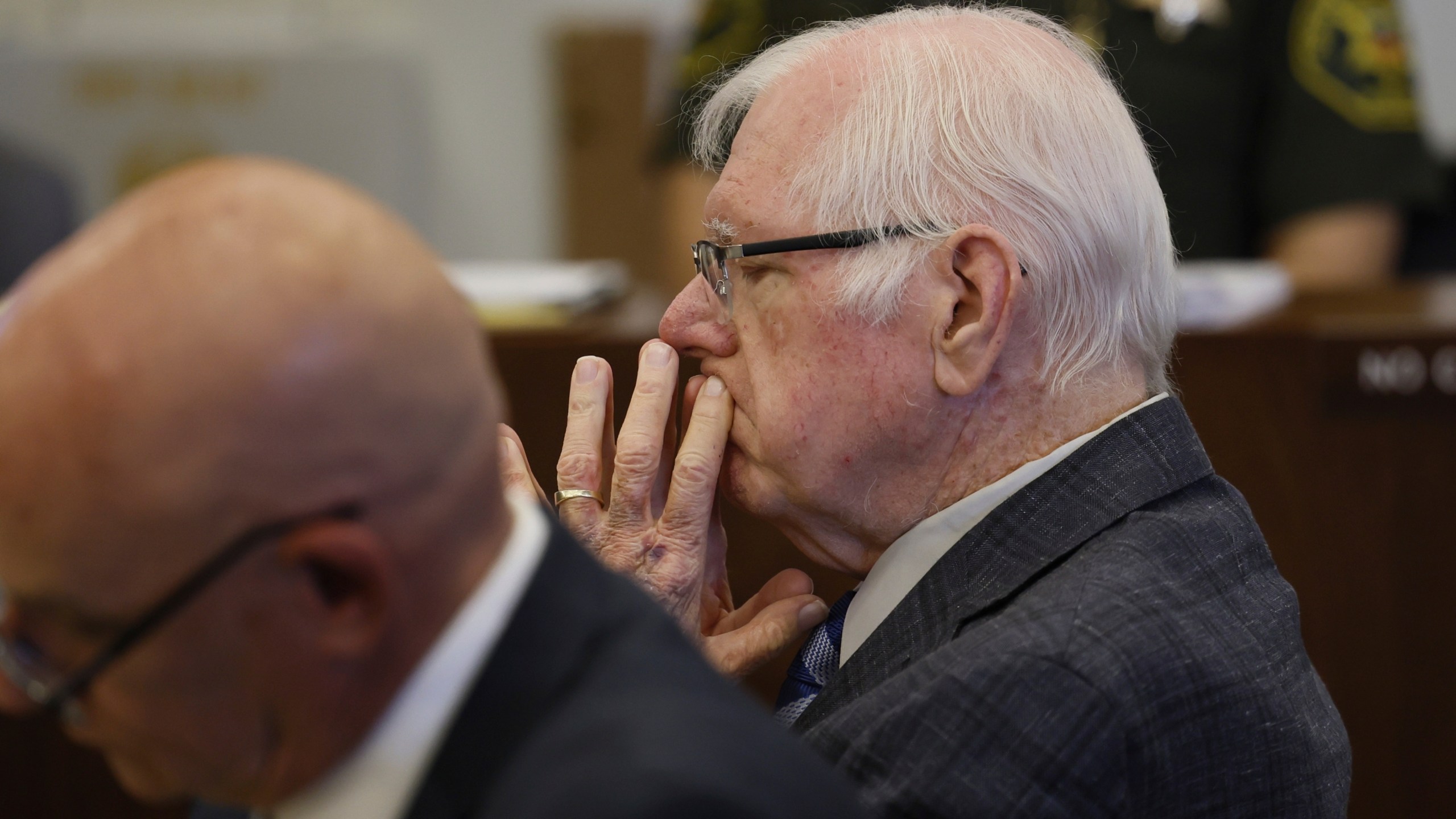 FILE - Judge Jeffrey Ferguson listens during his trial at the Santa Ana Central Justice Center, Feb. 26, 2025 in Santa Ana, Calif. (Allen J. Schaben/Los Angeles Times via AP, Pool, file)